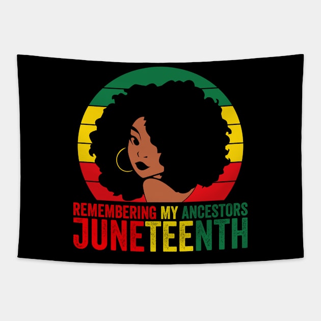 Juneteenth Remembre My Ancestors, 1865 Celebrate African American Freedom Day Women Tapestry by Zakzouk-store