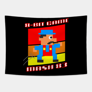 Funny Pixel Art Cute Kawaii 8-Bit Game Mash 83 80s 90s classic vintage Tapestry