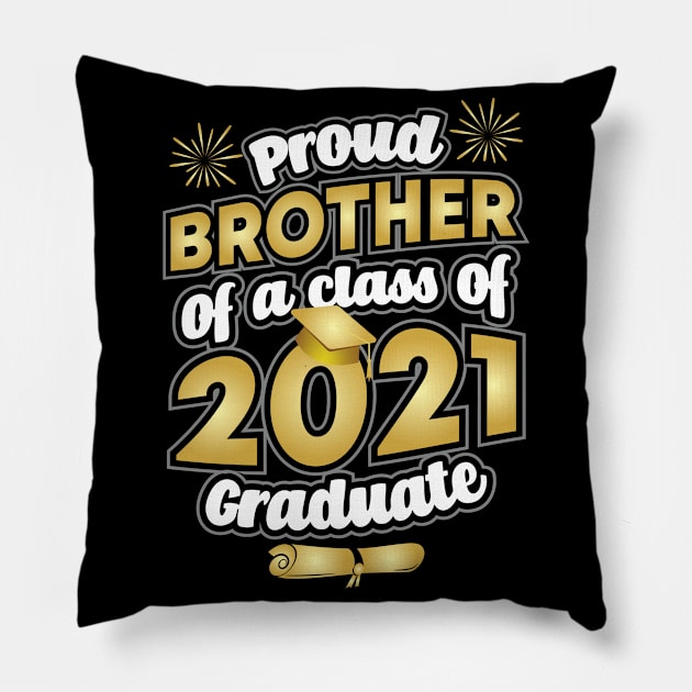 Proud Brother of a 2021 Graduate Graduation Pillow by aneisha