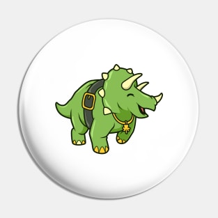 Triceratops Leprechaun - St Patricks Triceratops Pin