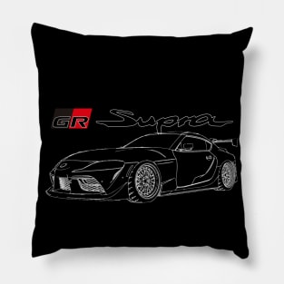 TOYOTA SUPRA A90 LINE ART Pillow