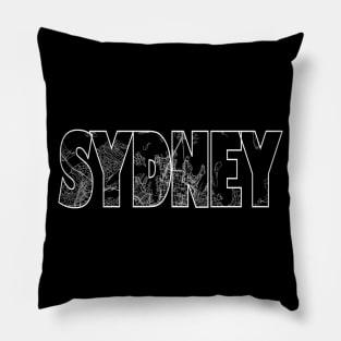 Sydney Street Map Pillow