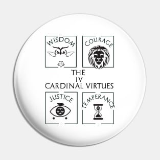 Stoics 4 Cardinal Virtues Pin