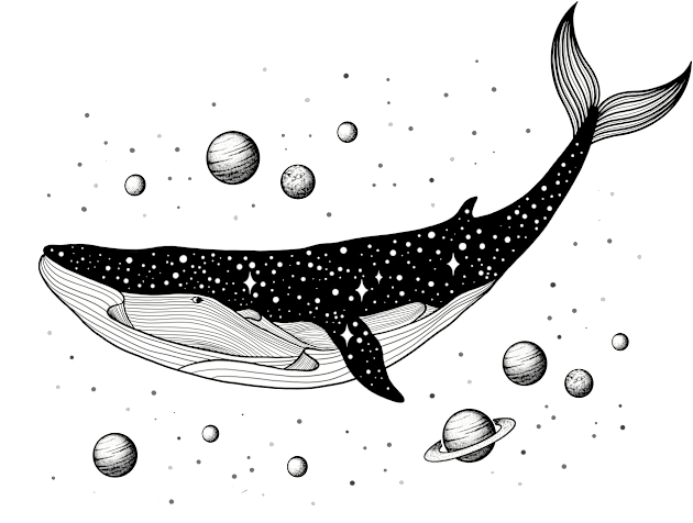 Dreamy Bluewhale Kids T-Shirt by Episodic Drawing