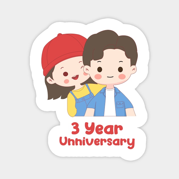 3 year anniversary Magnet by BINTSTUDIO