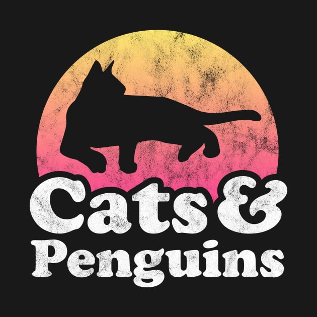 Cats and Penguins Gift for Men, Women Kids by JKFDesigns