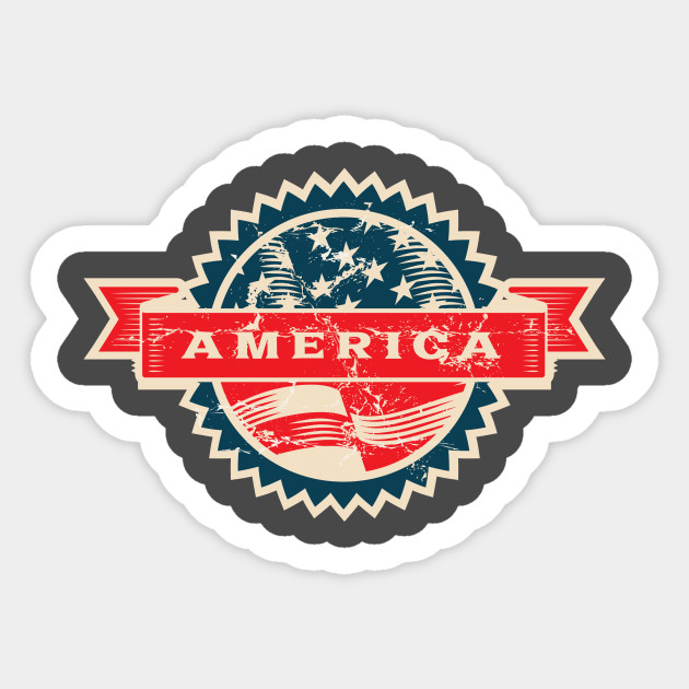 America Travel Tag Usa Sticker Teepublic