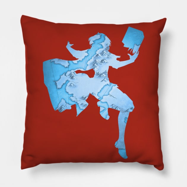 Olwen: Resplendent Blue Light Mage Pillow by Raven's Secret Shop