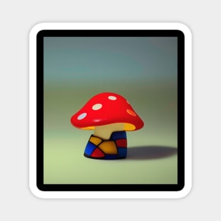 Mushroom Figurine Magnet