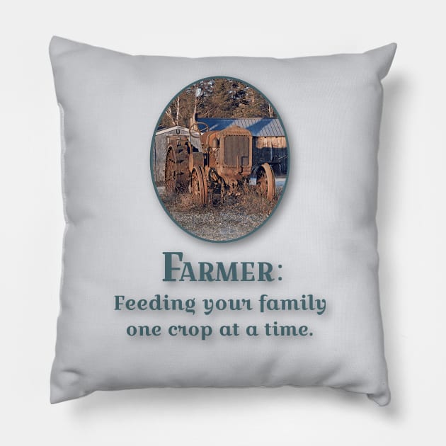 Farmer: Feeding your family one crop at a time. Pillow by MaryLinH