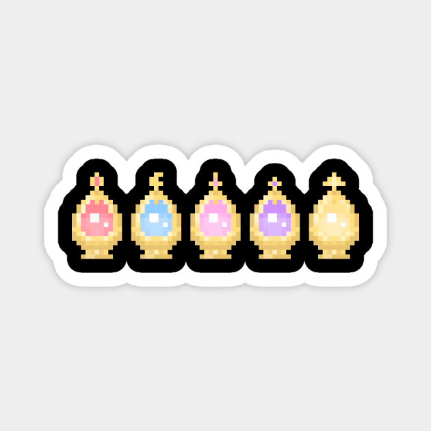 Pixel Soul Gems Magnet by Lorihime