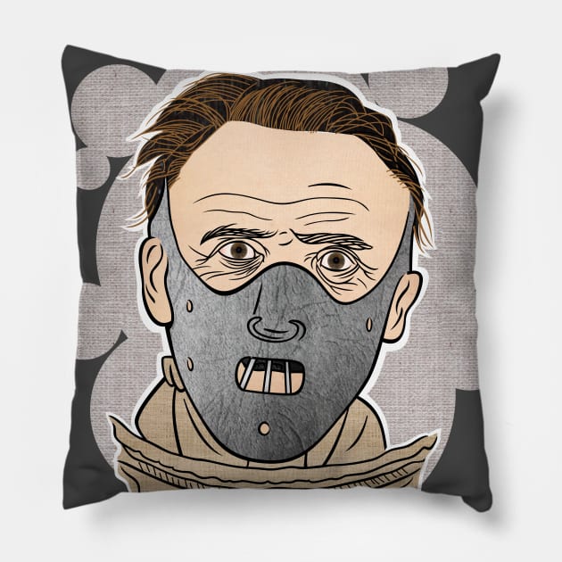 Dr. Hannibal Lecter Pillow by snewen