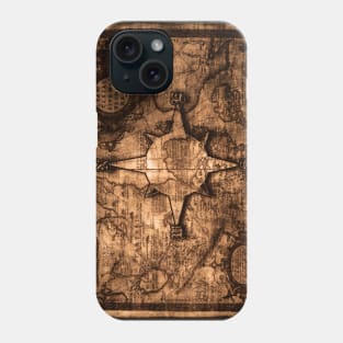 Ancient World Traveler - Map & Compass Rose Phone Case