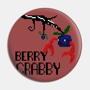 Berry crabby pixel art Pin