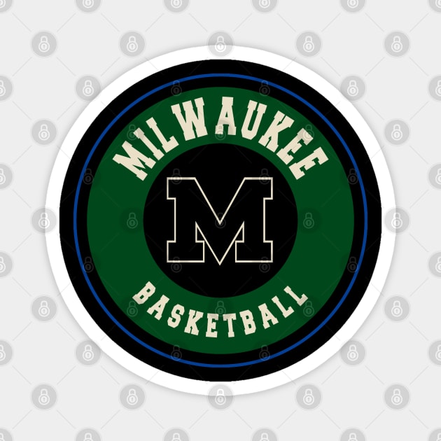 Milwaukee basketball Magnet by BVHstudio