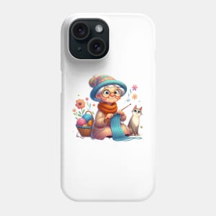 Cute Knitting Granny Phone Case