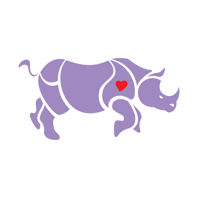 Purple Rhinoceros Gay Symbol by SapphicReality