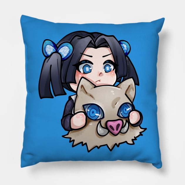 Kimetsu no yaiba - Aoi Kanzaki 💙 Pillow by Anet Garol