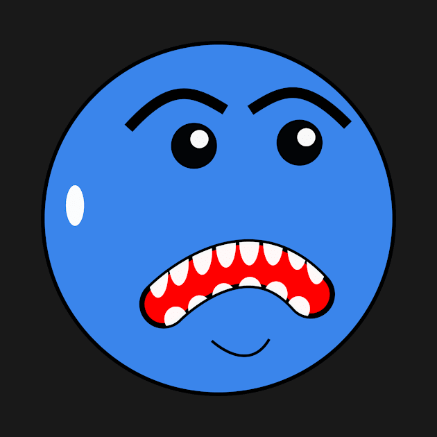 Mr Angry Blue Ball by julianlab