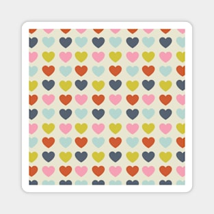 Heart Striped Pattern Magnet