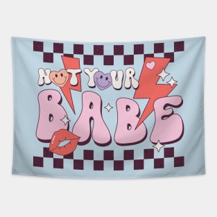 Not Your Babe Anti Valentines Day Love Sucks Tapestry