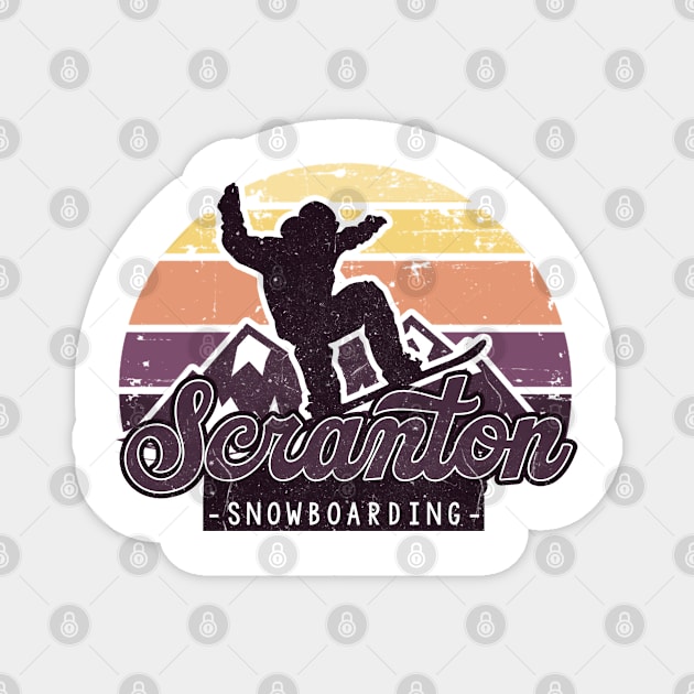 Scranton snowboard. Perfect present for mom girlfriend mother boyfriend dad father friend him or her Magnet by SerenityByAlex