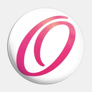 Letter O - Pink Monogram Pin