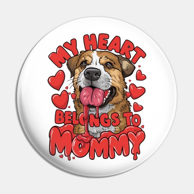 My heart belongs to Mommy. Mother's day gift Pin by TRACHLUIM