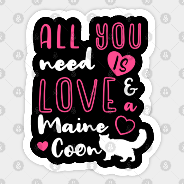 Maine Coon black Cat Gift Idea - Maine Coon - Sticker