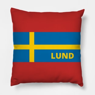 Lund City in Swedish Flag Pillow