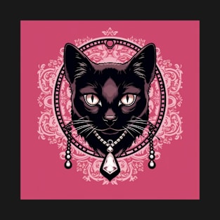 Black Crystal Cat T-Shirt