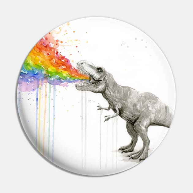 T-Rex Puking Painbows Pin by Olechka