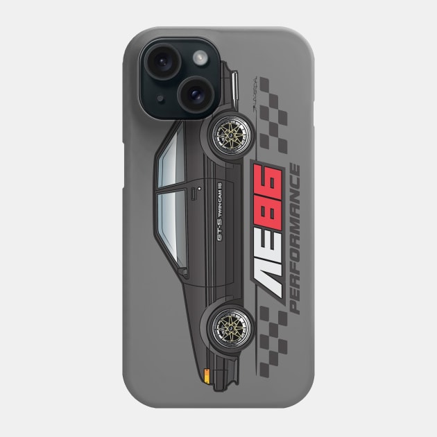 Black AE86 Perrformance Phone Case by JRCustoms44