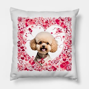 Toy Poodle Be Mine Valentine Pillow