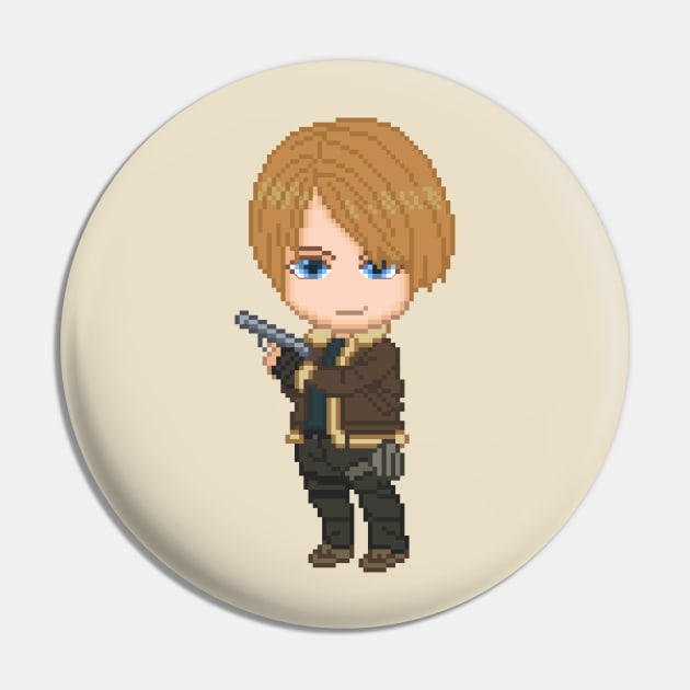 Leon Kennedy Pixel Art Pin by AlleenasPixels