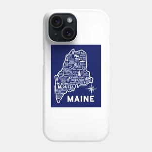 Maine Map Phone Case