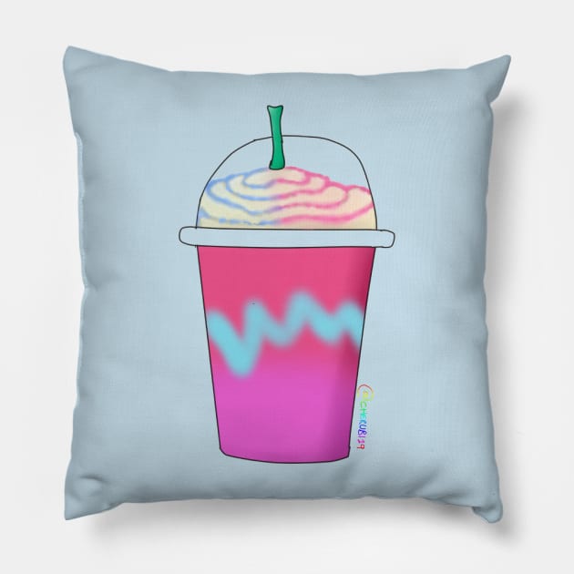 Unicorn Frap Pillow by cherubi19