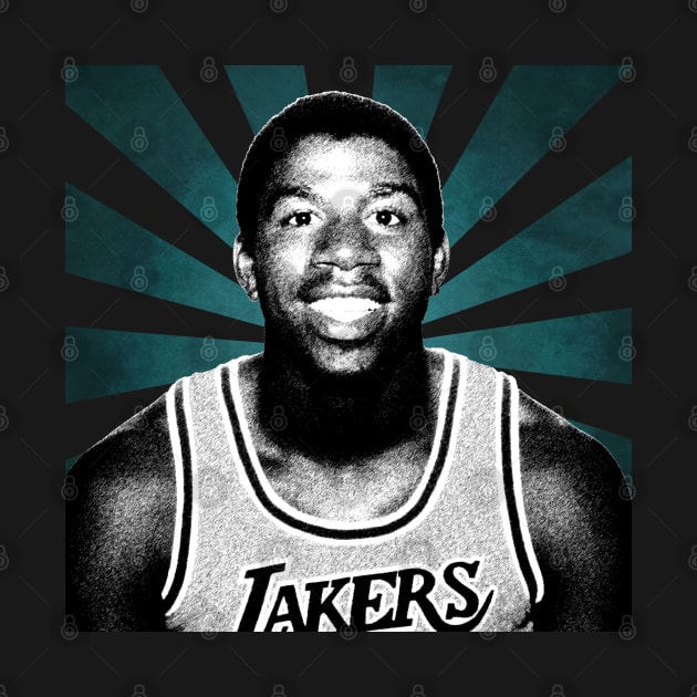 Magic Johnson II Retro Pixel II 70s by Simple Craft Shop