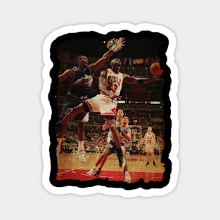 Dunk Michael Jordan vs Karl Malone Vintage Magnet