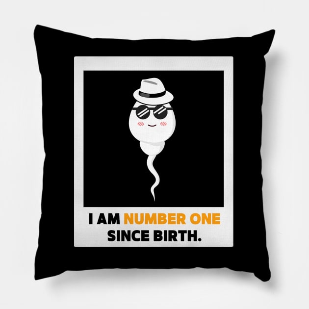 I am number one since birth.- Quotation Pillow by Vinthiwa