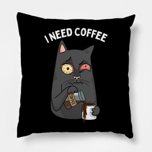 I need coffee lover coffee addict This Girl Runs On Caffeine And Sarcasm Funny Pillow