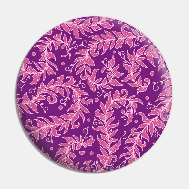 Lacy Leaves Purple Palette Pin by HLeslie Design