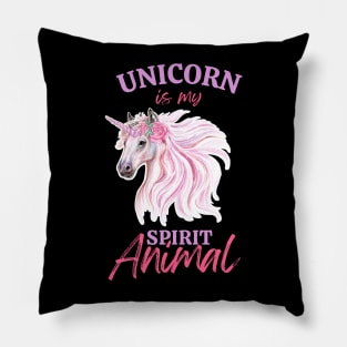 Cute Unicorn Rainbow Lover gift Unicorn is my spirit animal Pillow