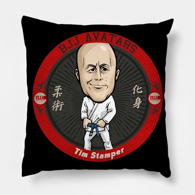 Tim Stamper Pillow by BJJ AVATARS