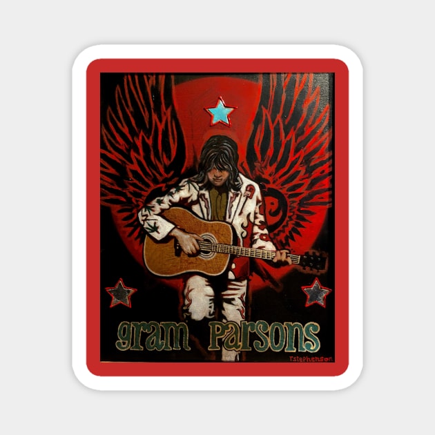 Gram Parsons Magnet by Raybomusic01