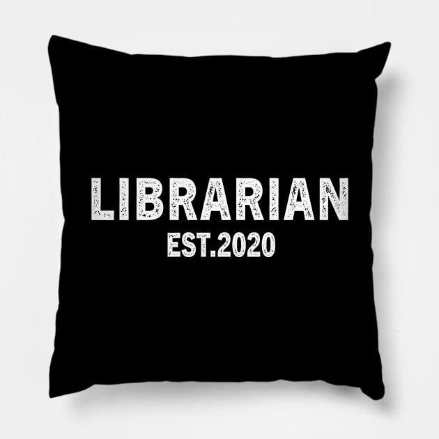 Librarian Est 2020 Graduation Gift Pillow by followthesoul