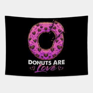 Donuts Are Love Cute Donut Lover Tee Doughnut Maker I Love Donuts Tapestry