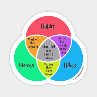 Venn Diagram Babies Women Bikes Magnet