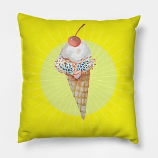 Ice Cream-yellow Pillow