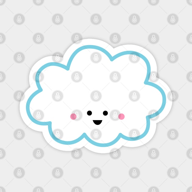 Puffy Little Cloud | by queenie's cards Magnet by queenie's cards